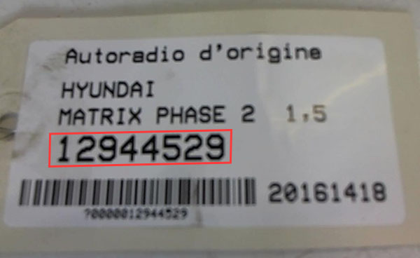 autoradio code Hyundai gratuit